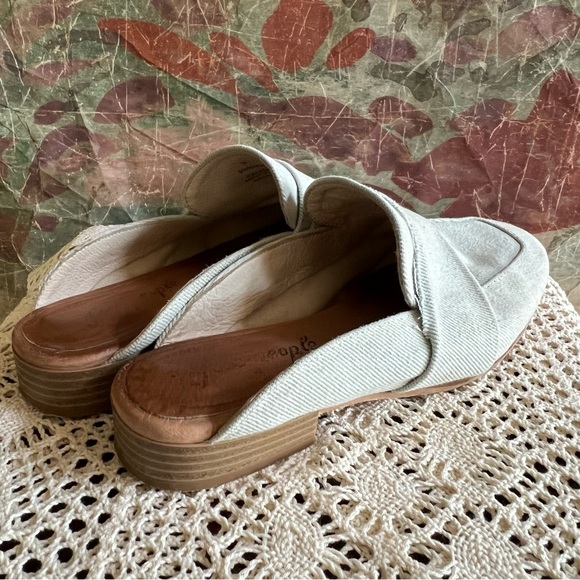 Free People At Ease Blue Denim Slip On Mules size 36 - Picture 5 of 9